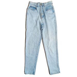 Vintage Rio Stonewash Mom Jeans Womens Juniors 9L High Rise Tapered